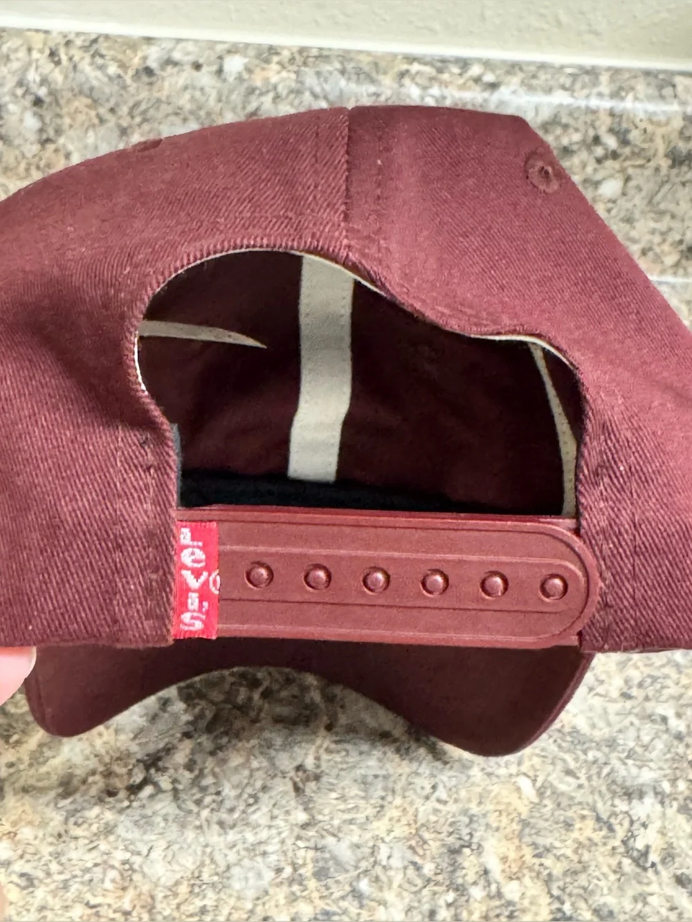 Kids Levi's Burgundy Baseball Cap with Red Logo (58cm/23in)